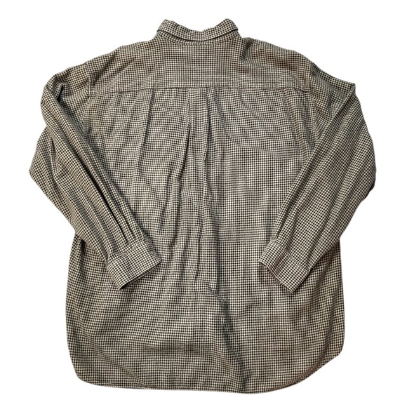 Vintage J.Crew Flannel Button Down Shirt Mens XL Houndstooth 100% Cotton Y2K - Picture 4 of 9